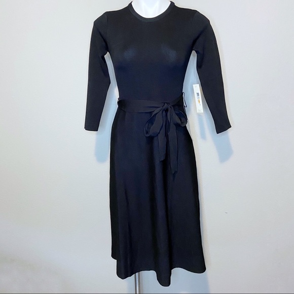 Eliza J Dresses & Skirts - SOLD.    NWT Eliza J Fit and Flare Tie Waist Sweater Dress